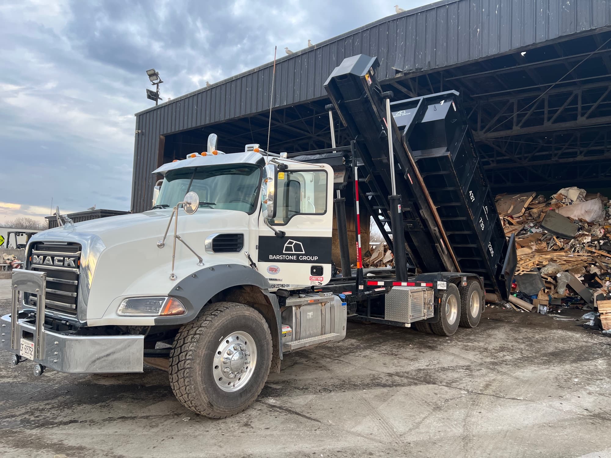 Barstone waste truck on site